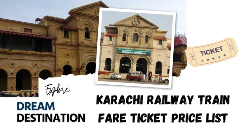 Karachi Railway Train Fare Ticket Price List Information